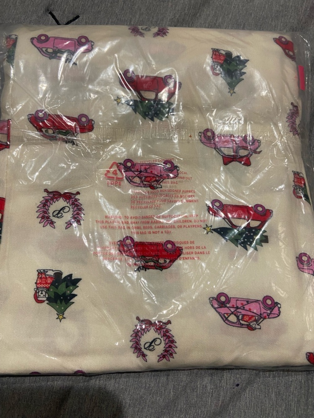 PINK Victoria's Secret jogger pans Pijama with Pink and Red Car & Tree Print